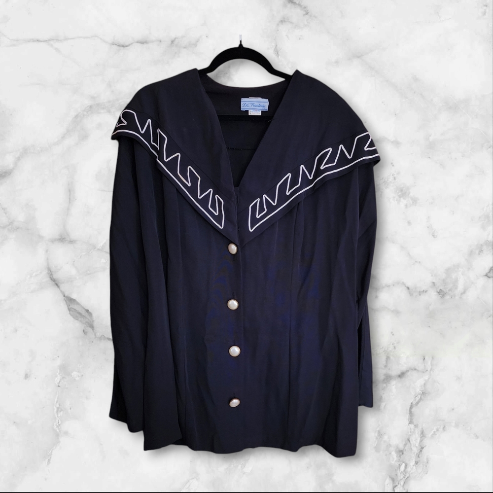Vintage D.E Frantoria Plus Size Western Style Button Down Blouse | Size 20 / 2X